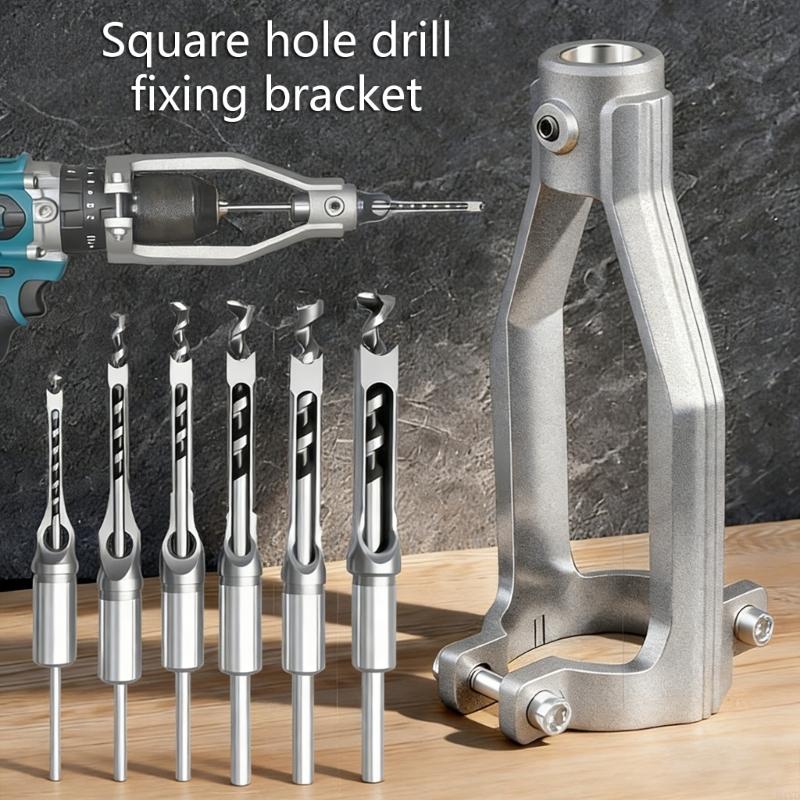 Drill Press Bench - Guide perçage trous carrés haute précision,