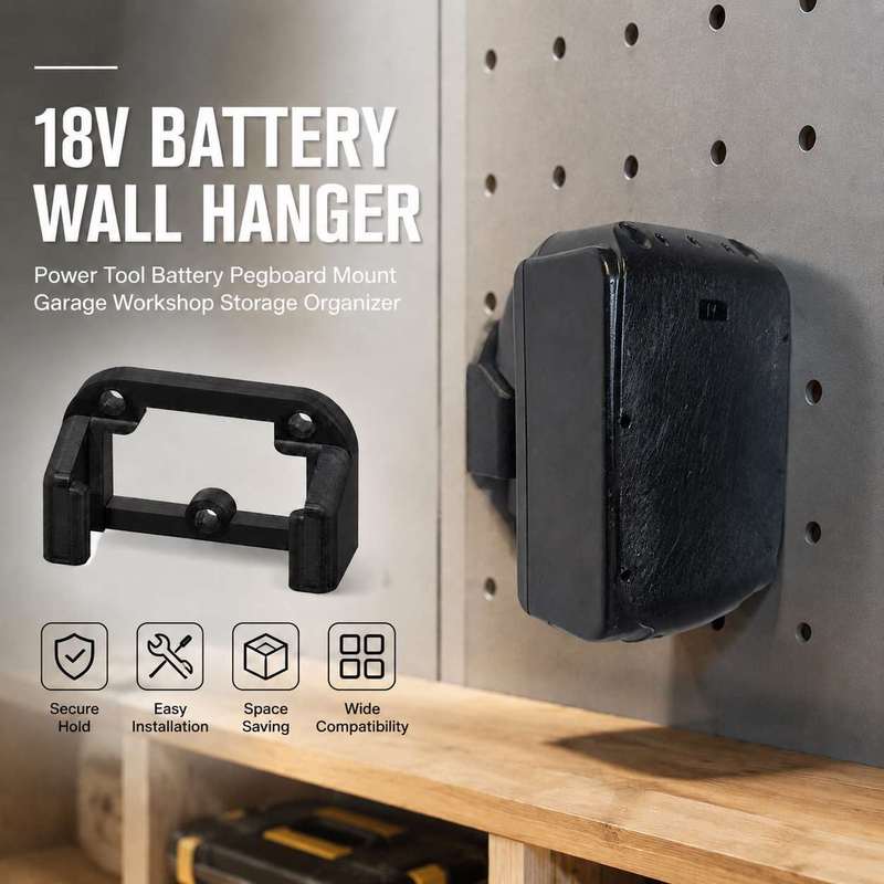 Workshop Tools Hanger - Support mural pour batterie 18V, support